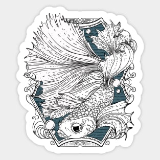 Betta fish illustration Sticker